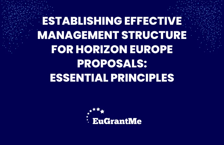 Establishing Effective Management Structure for Horizon Europe Proposals: Essential Principles